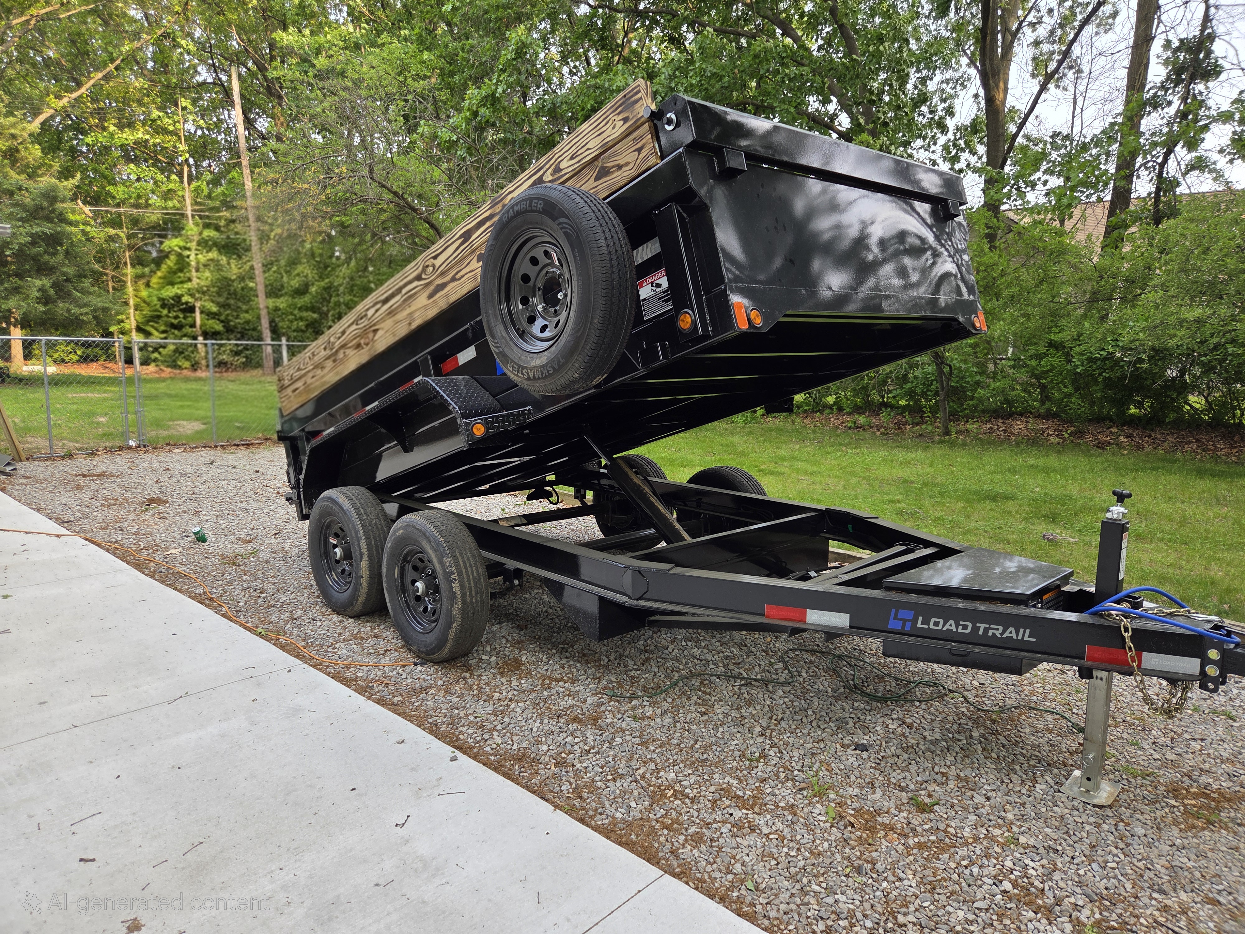 Dump Trailer Right Front Lifted